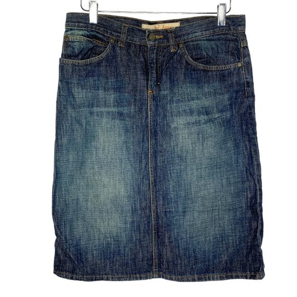 Zara Dresses & Skirts - Zara 8 TRF Womens Denim Knee Length Skirt 90s Retro Pencil